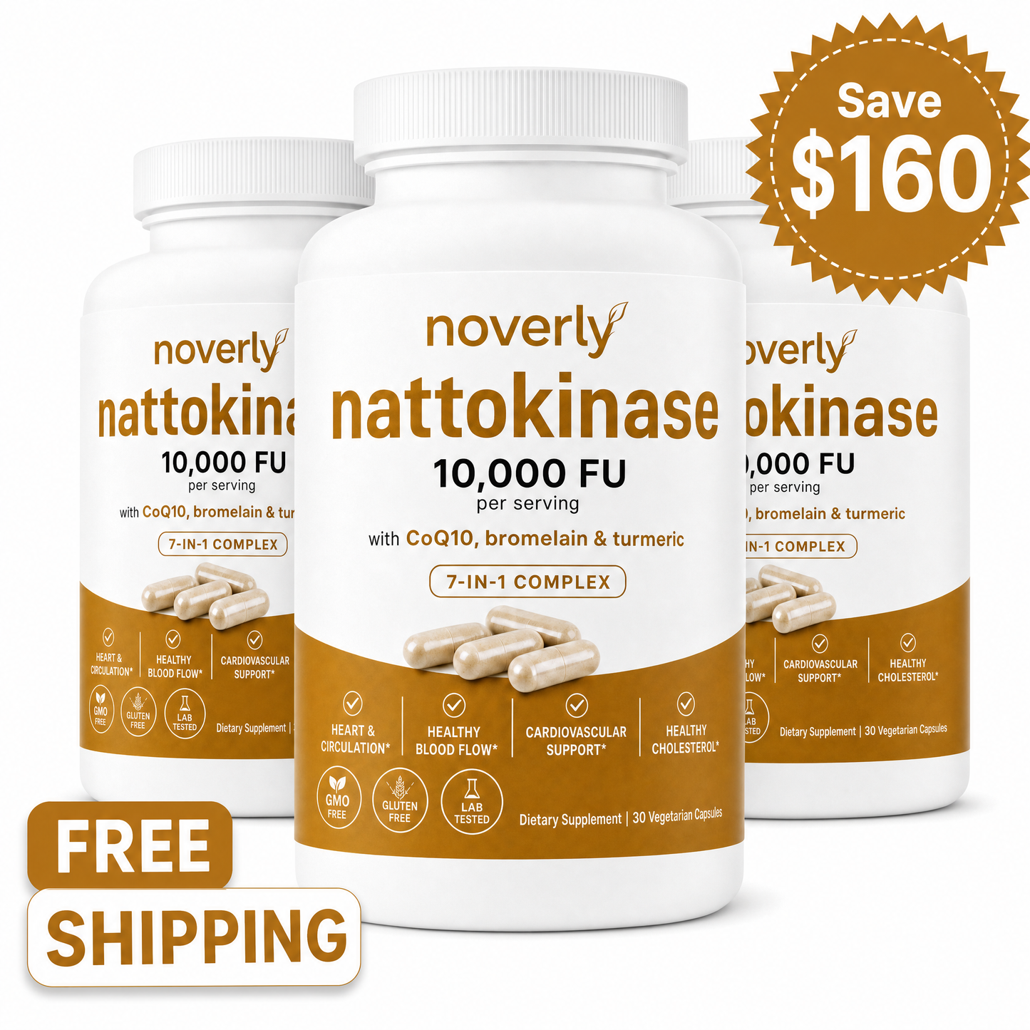 Nattokinase 10,000 FU Clinical Strength - 3 Pack