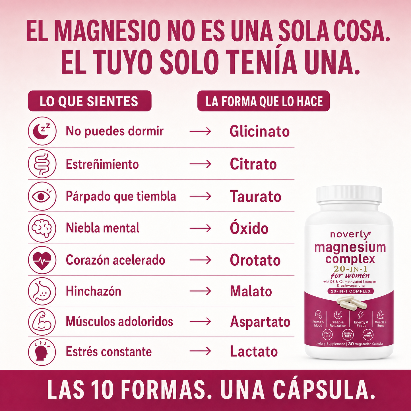 Complejo de magnesio para mujeres