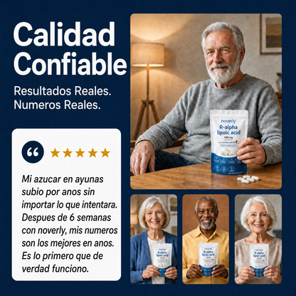 Ácido R-alfa lipoico — Cápsulas blandas de 600 mg en forma R pura