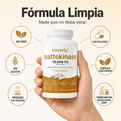 Nattoquinasa 10,000 FU Dosis Clínica