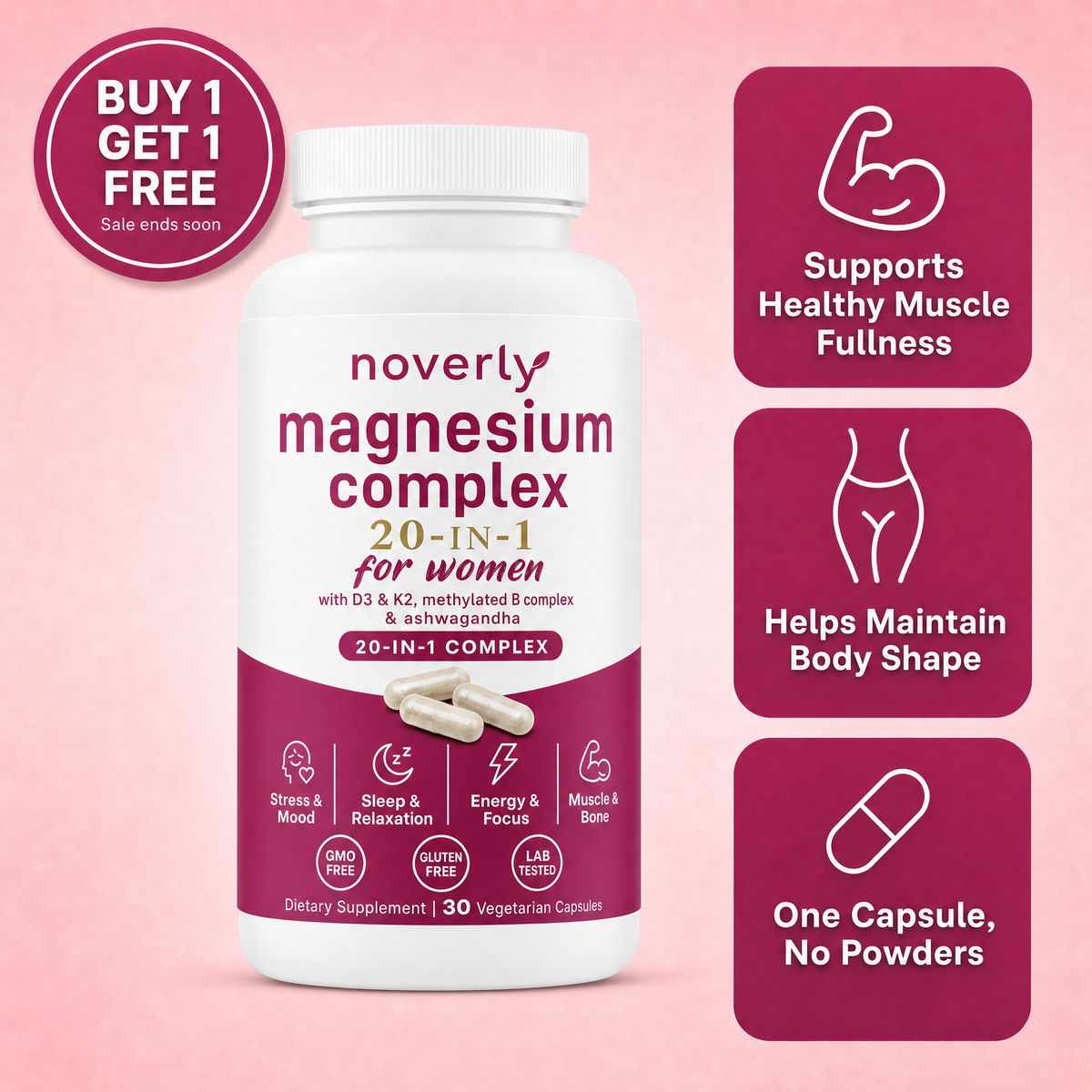 Noverly GLP-1 Muscle Support Magnesium Complex